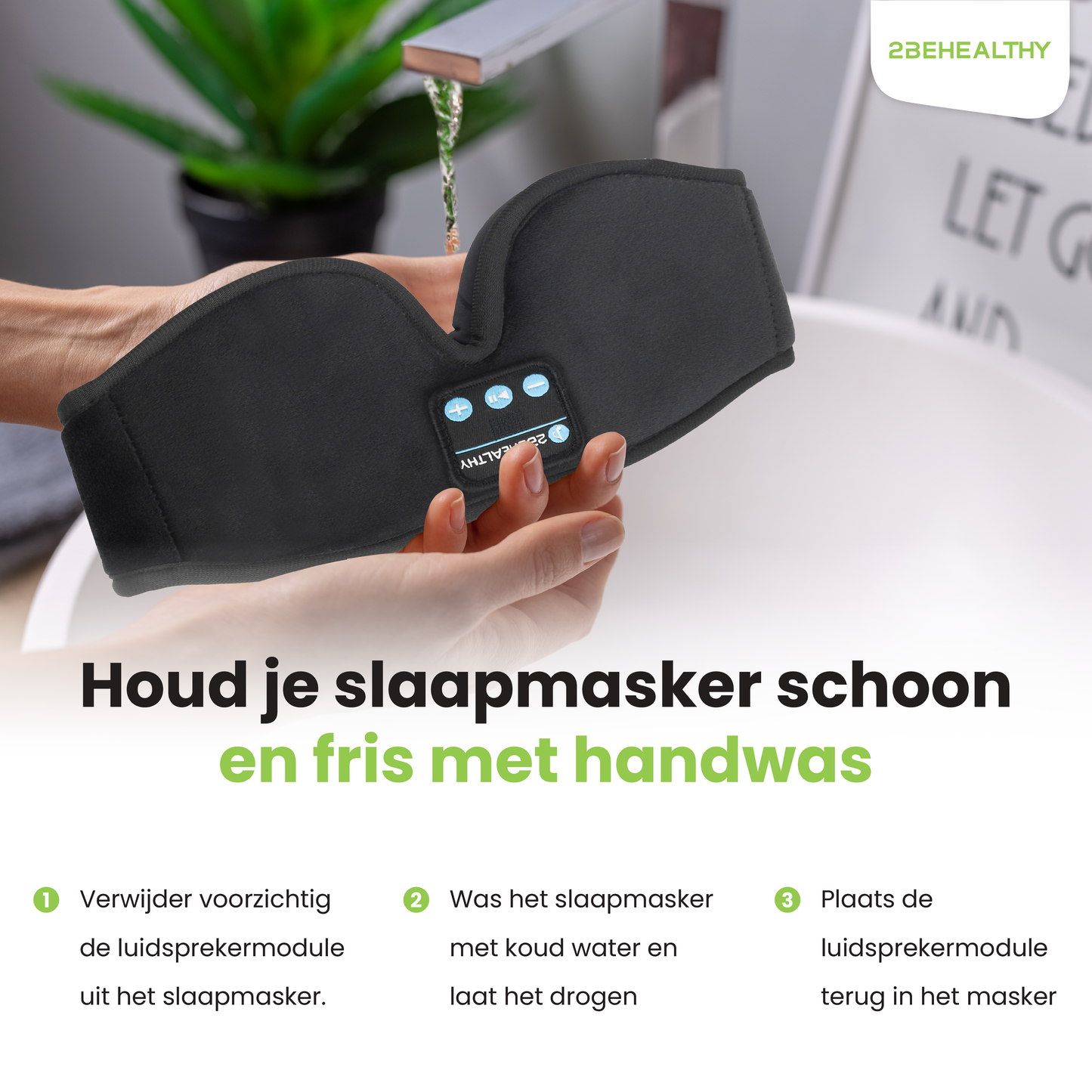 2BEHEALTHY 3D Slaapmasker met Bluetooth voor vrouwen & mannen