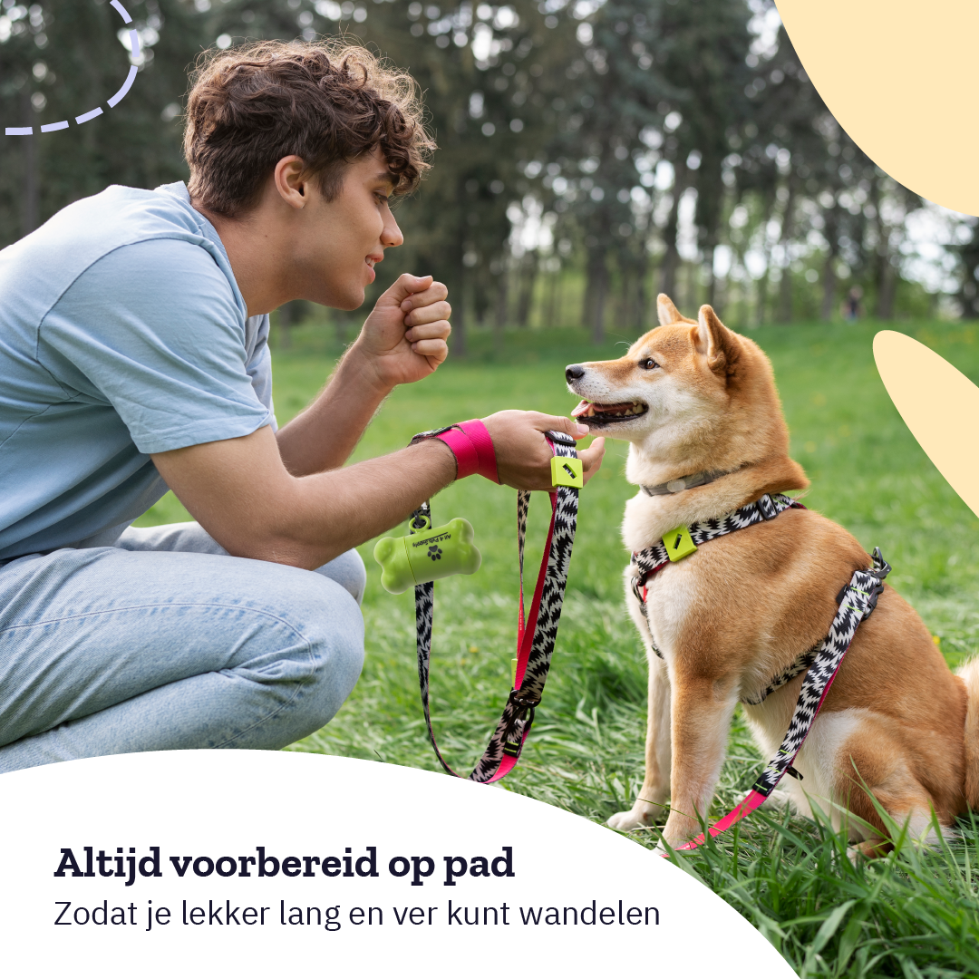 All 4 Pets Supply® Hondenpoepzakjes houder inclusief Hondenpoepzakjes - Dispenser - 320 stuks - Lavendel geur - 100% Biologisch Afbreekbaar - Poepzakjeshouder Hond - Bruin