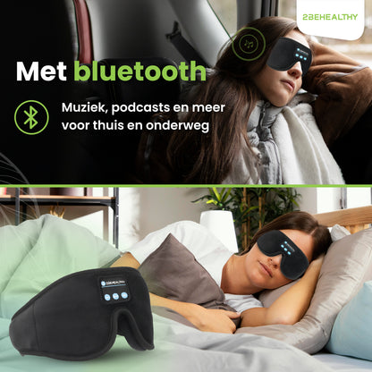 2BEHEALTHY 3D Slaapmasker met Bluetooth voor vrouwen & mannen