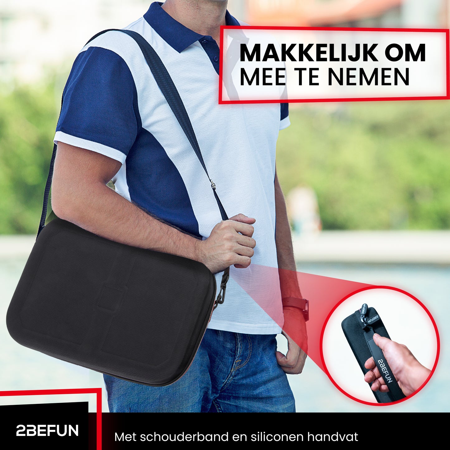 2BEFUN® Nintendo Switch Case incl. Screenprotector - Ook voor Nintendo switch accessoires