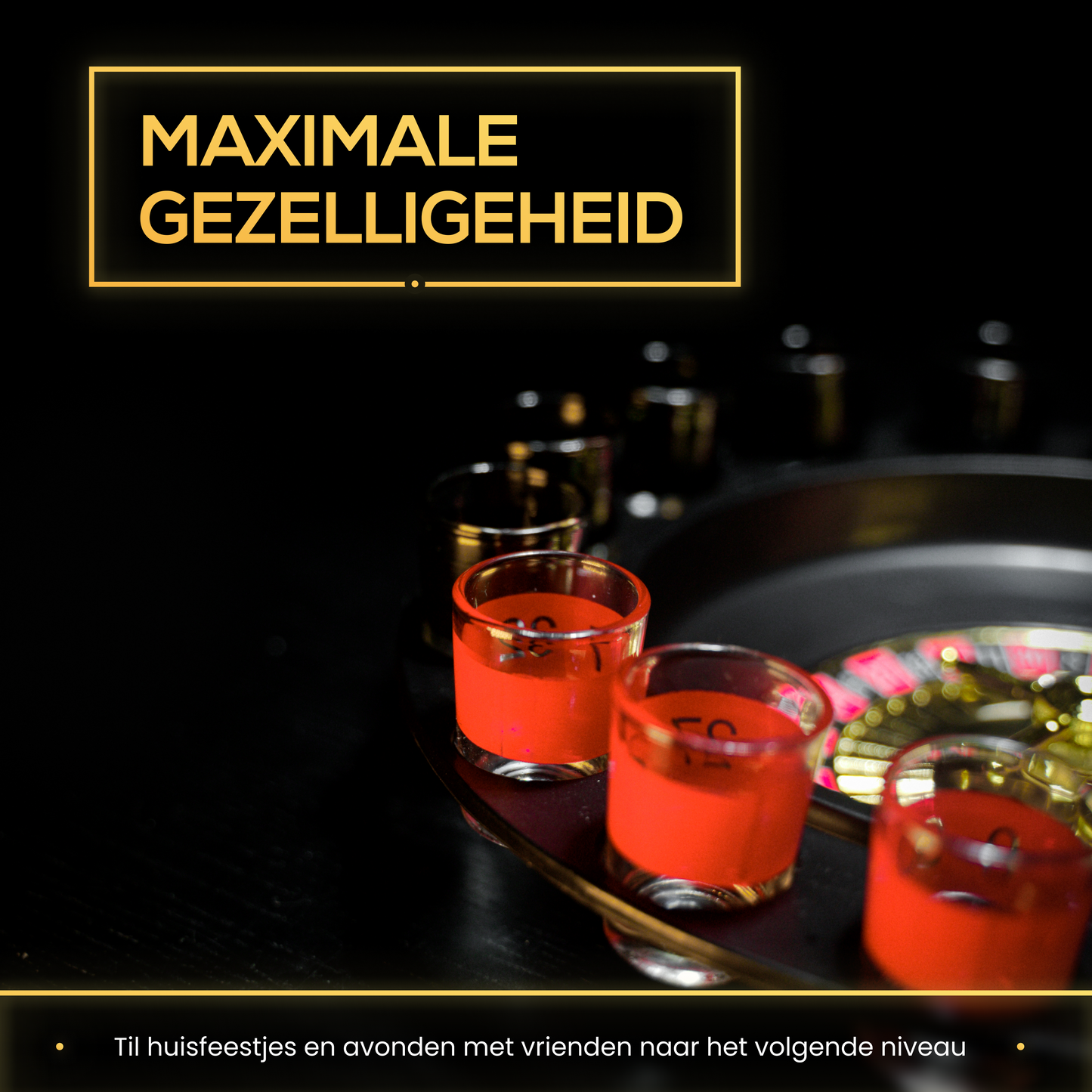 2BEHOME® Luxe Drankspel Roulette Incl. 16 shotglaasjes - Drank spelletjes - Spelletjes voor volwassenen