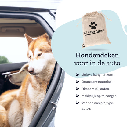 All 4 Pets Supply® Hondendeken Auto Achterbank en Kofferbak Waterdicht - Incl. twee hondenriemen auto