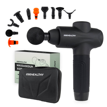 2BEHEALTHY® Massage Gun Professioneel XG10 - Incl. 10 Opzetstukken - USB-C Oplaadbaar - Massage apparaat