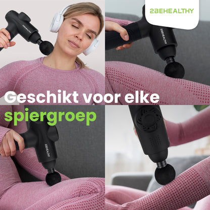 2BEHEALTHY® Massage Gun Professioneel XG10 - Incl. 10 Opzetstukken - USB-C Oplaadbaar - Massage apparaat